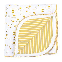 Reversible Blanket - Gold Star Stripe